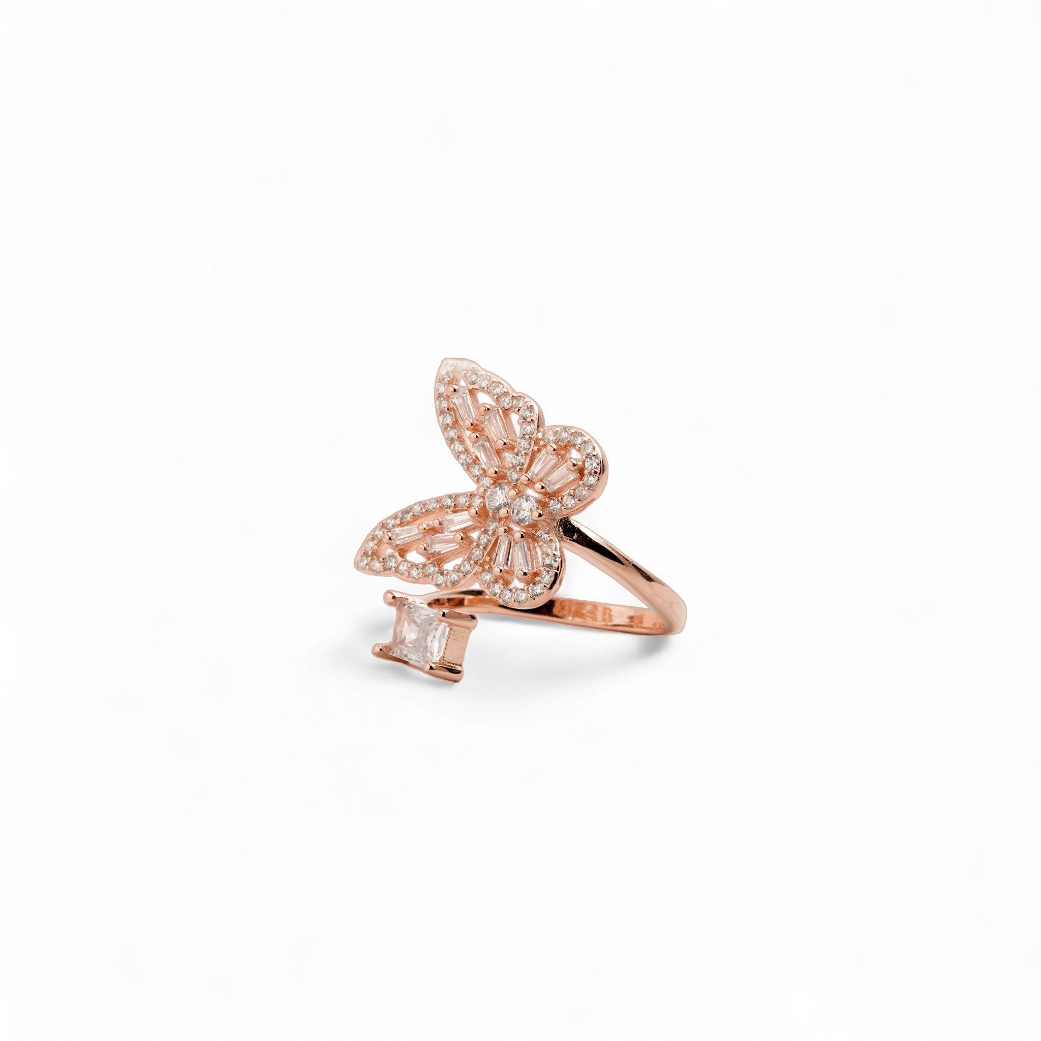 Butterfly Baguette Zircon Ring